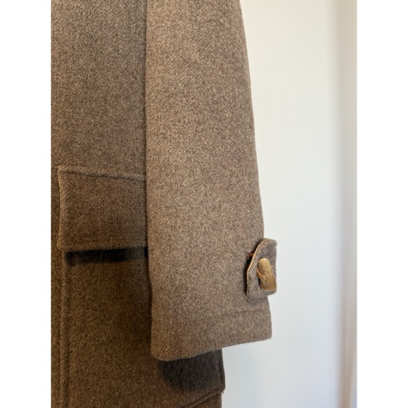 VTG Gloverall Original England Duffle Coat Brown Wool Hooded Toggle 36 academia - Picture 3 of 9
